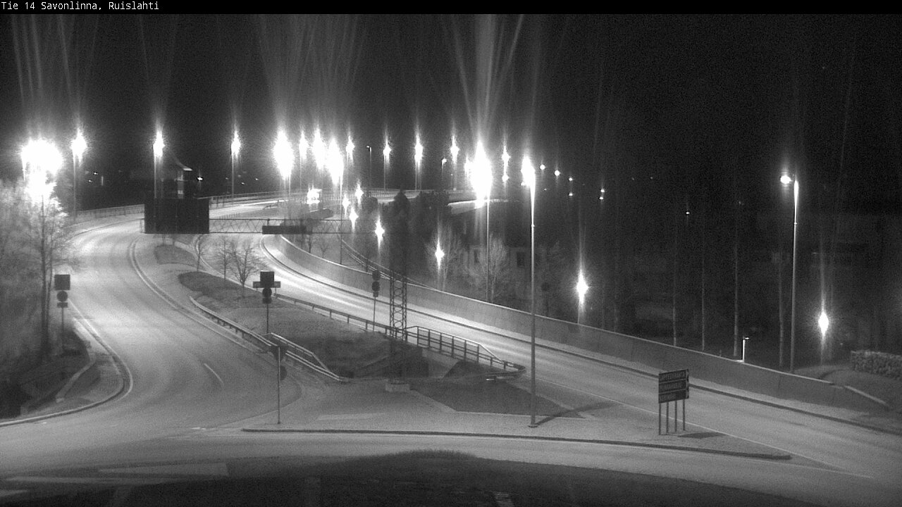 Weather Camera Image Väg 14 Nyslott, Ruislahti, Savonlinna, Etelä-Savo