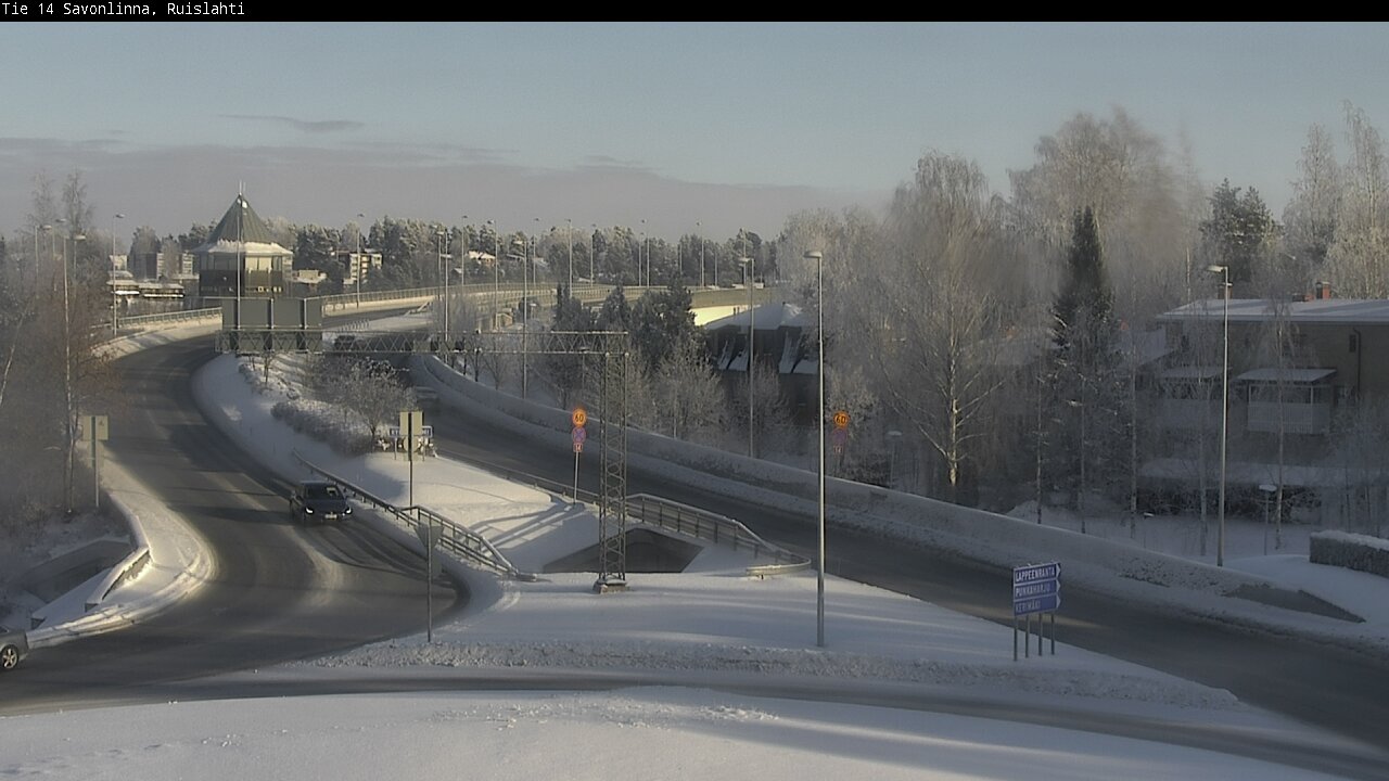Weather Camera Image Väg 14 Nyslott, Ruislahti, Savonlinna, Etelä-Savo