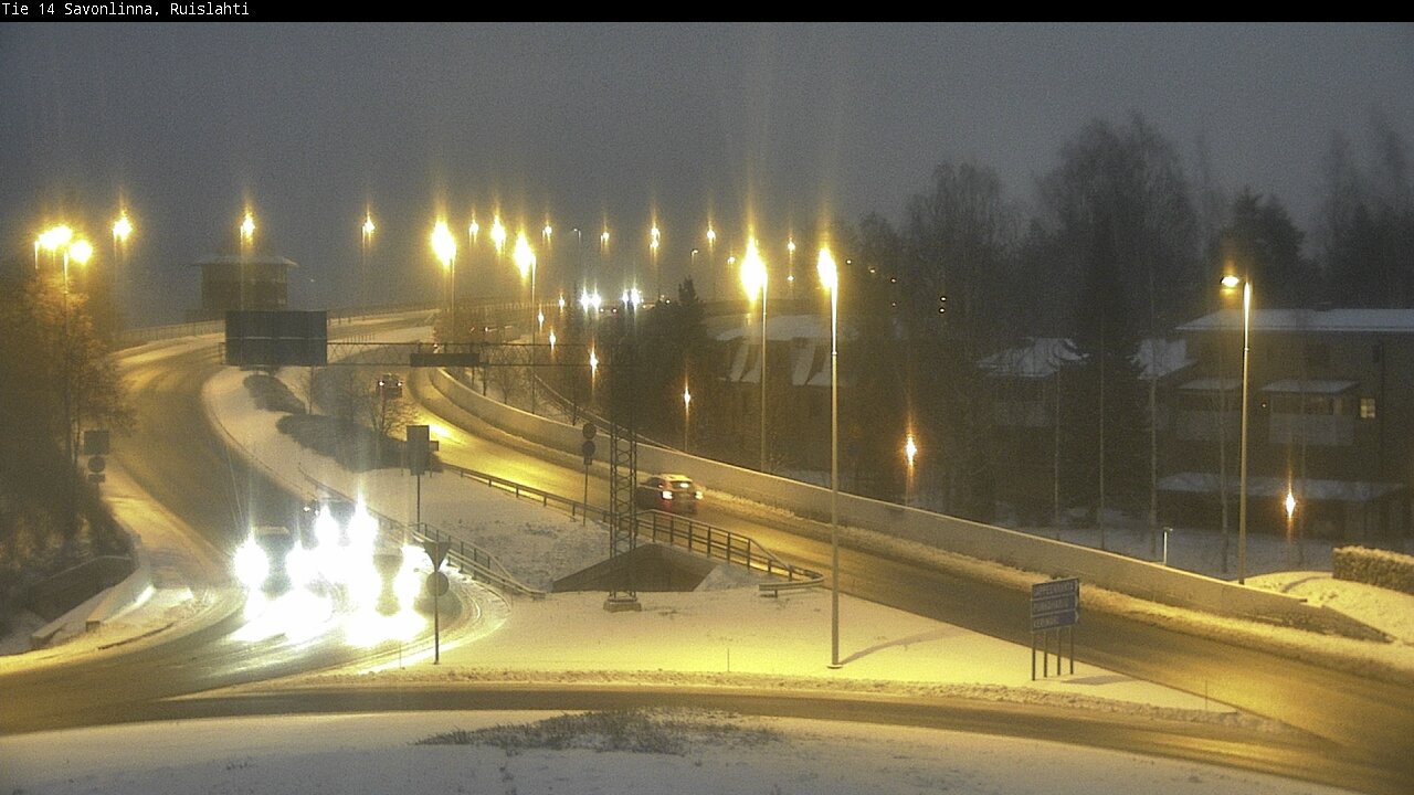 Weather Camera Image Väg 14 Nyslott, Ruislahti, Savonlinna, Etelä-Savo