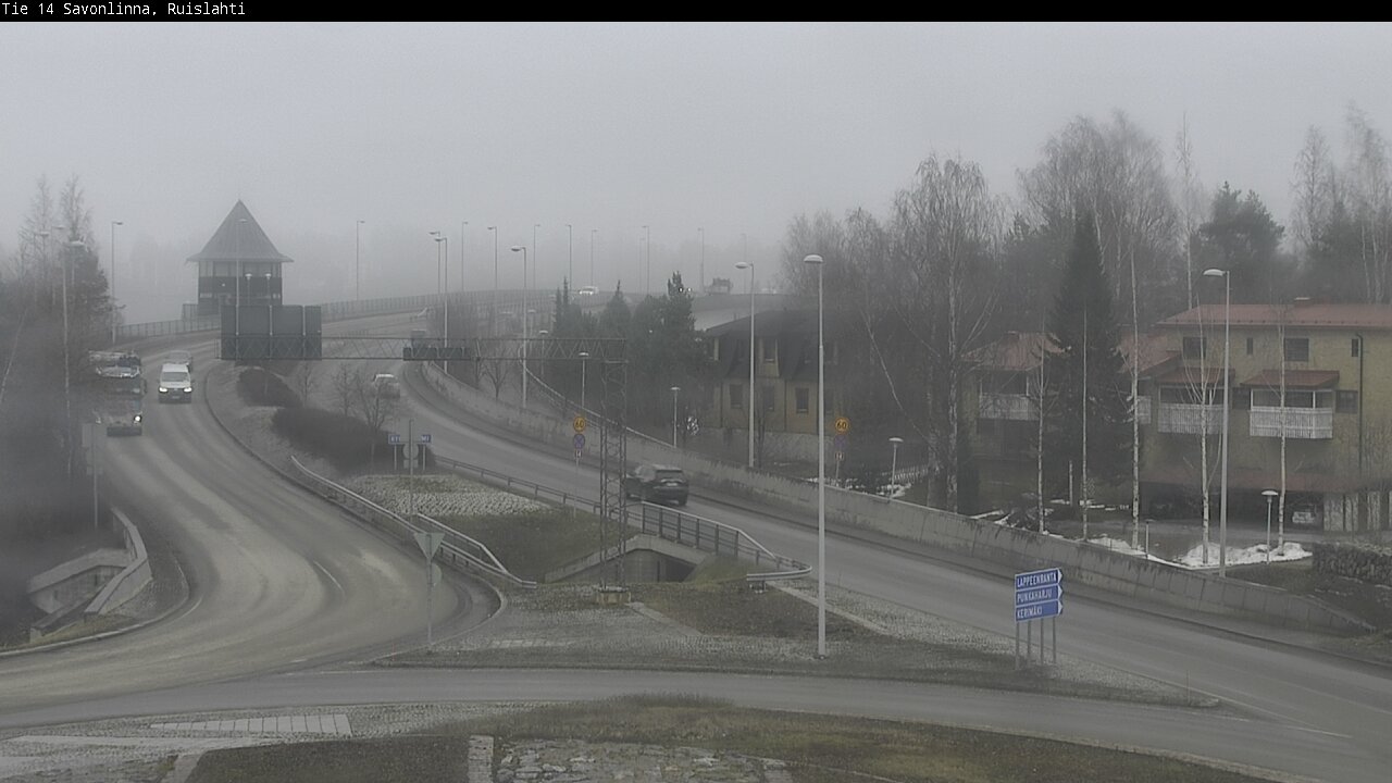 Weather Camera Image Väg 14 Nyslott, Ruislahti, Savonlinna, Etelä-Savo