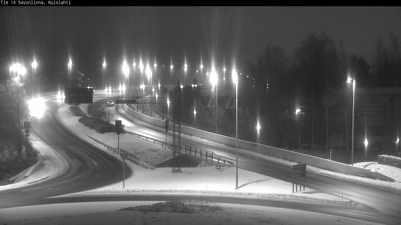 Weather Camera Image Väg 14 Nyslott, Ruislahti, Savonlinna, Etelä-Savo