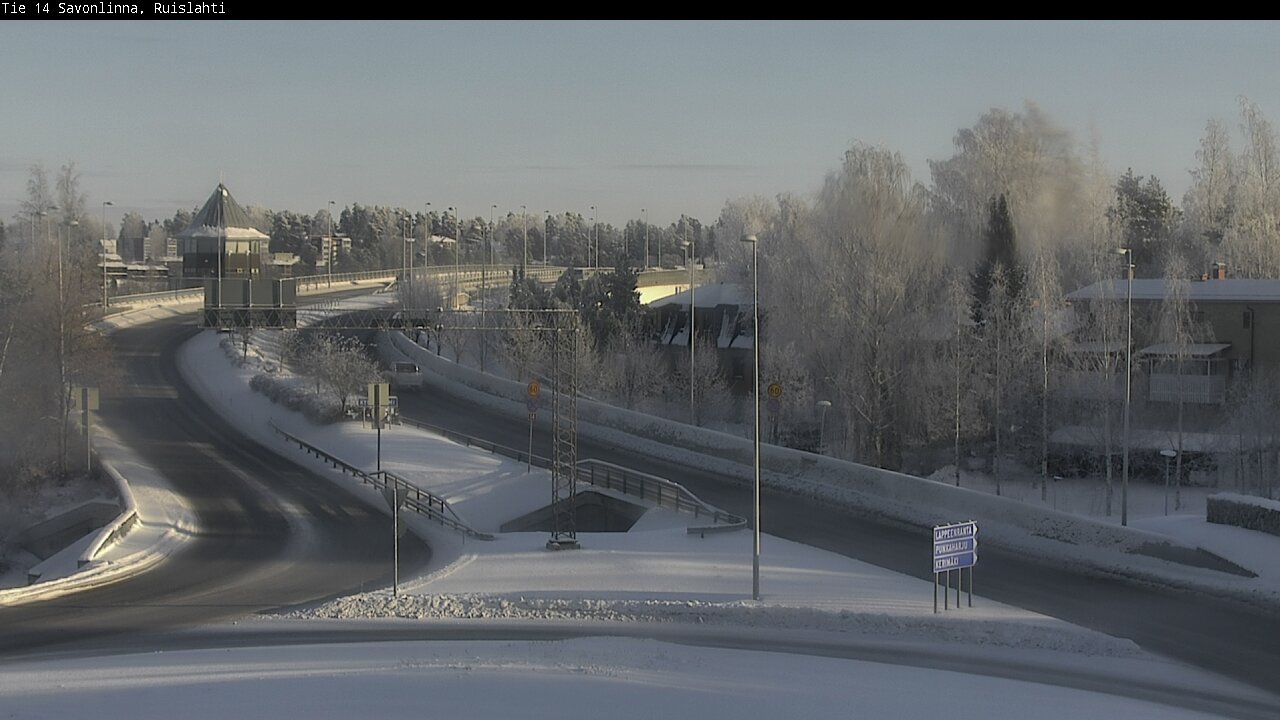 Weather Camera Image Väg 14 Nyslott, Ruislahti, Savonlinna, Etelä-Savo