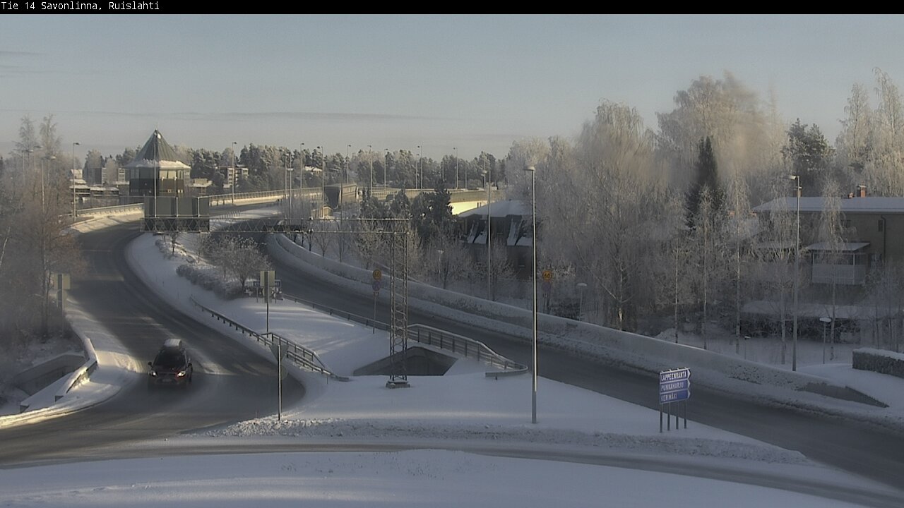 Weather Camera Image Väg 14 Nyslott, Ruislahti, Savonlinna, Etelä-Savo