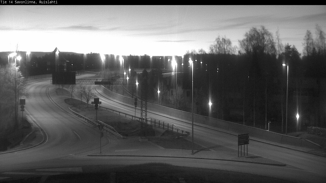 Weather Camera Image Väg 14 Nyslott, Ruislahti, Savonlinna, Etelä-Savo