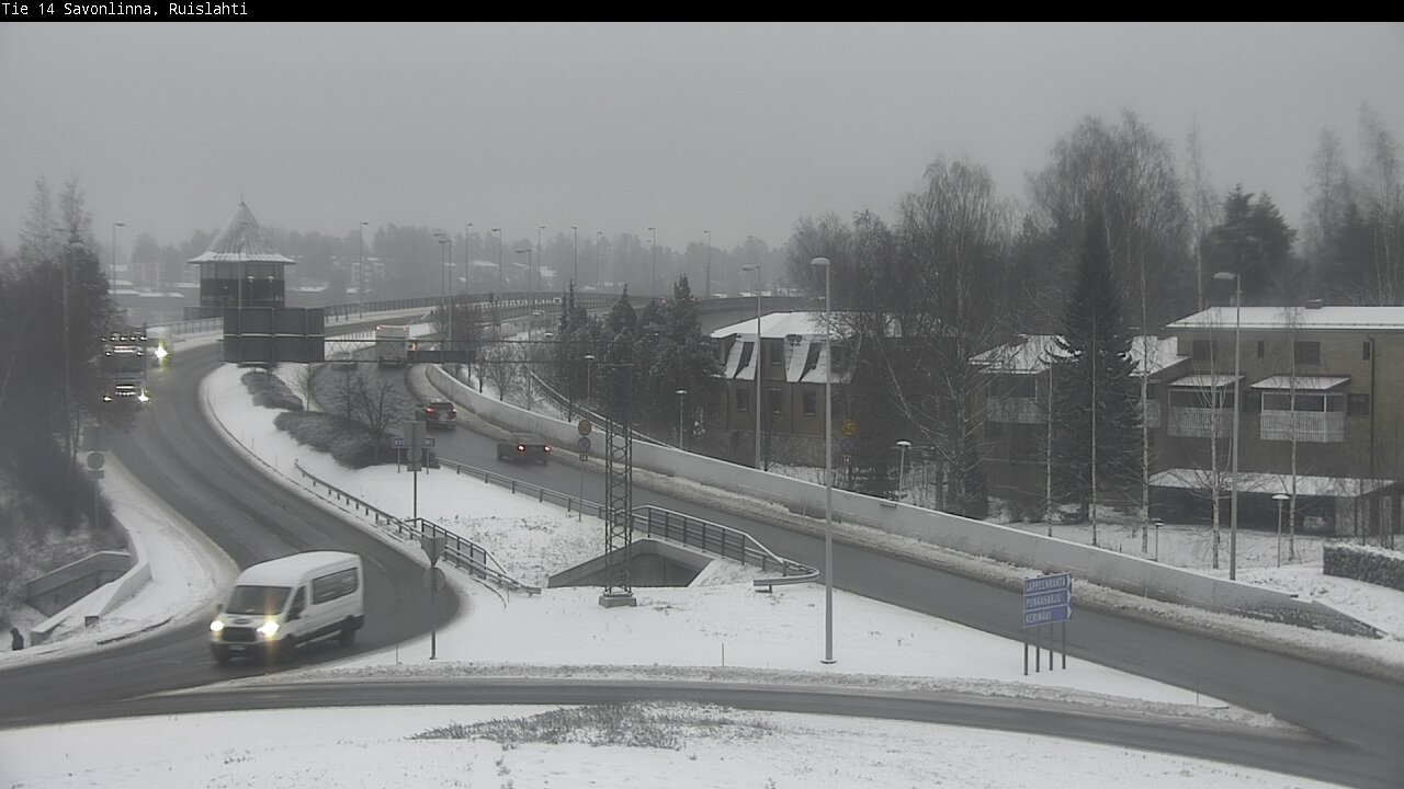 Weather Camera Image Väg 14 Nyslott, Ruislahti, Savonlinna, Etelä-Savo