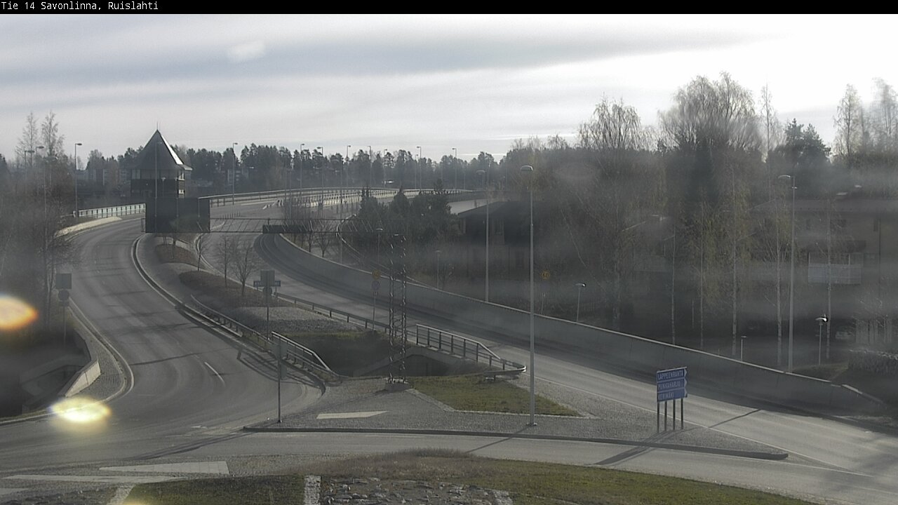 Weather Camera Image Väg 14 Nyslott, Ruislahti, Savonlinna, Etelä-Savo