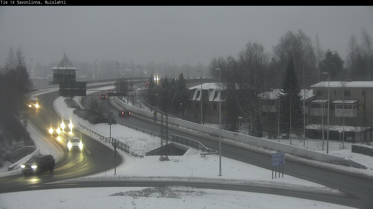 Weather Camera Image Väg 14 Nyslott, Ruislahti, Savonlinna, Etelä-Savo