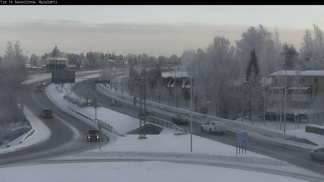 Weather Camera Image Väg 14 Nyslott, Ruislahti, Savonlinna, Etelä-Savo
