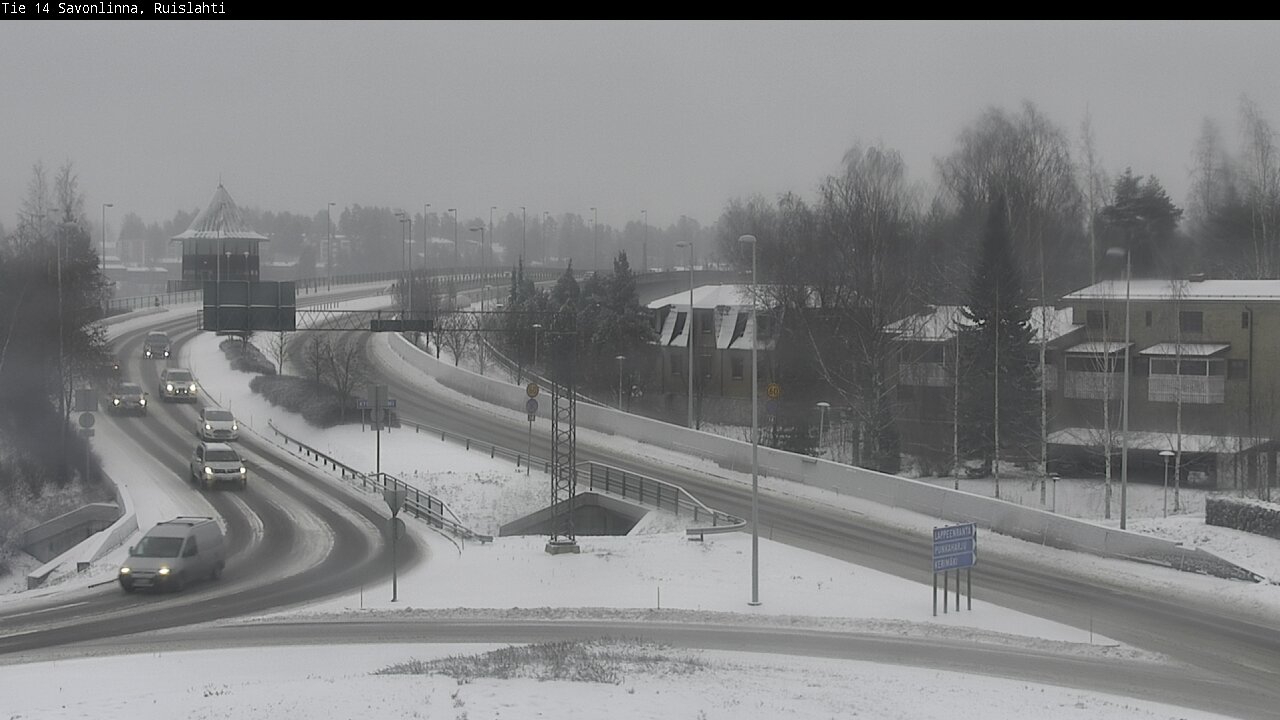 Weather Camera Image Väg 14 Nyslott, Ruislahti, Savonlinna, Etelä-Savo