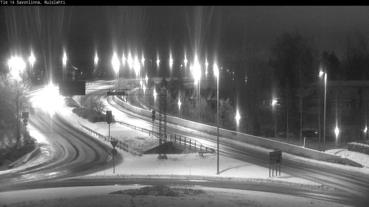 Weather Camera Image Väg 14 Nyslott, Ruislahti, Savonlinna, Etelä-Savo