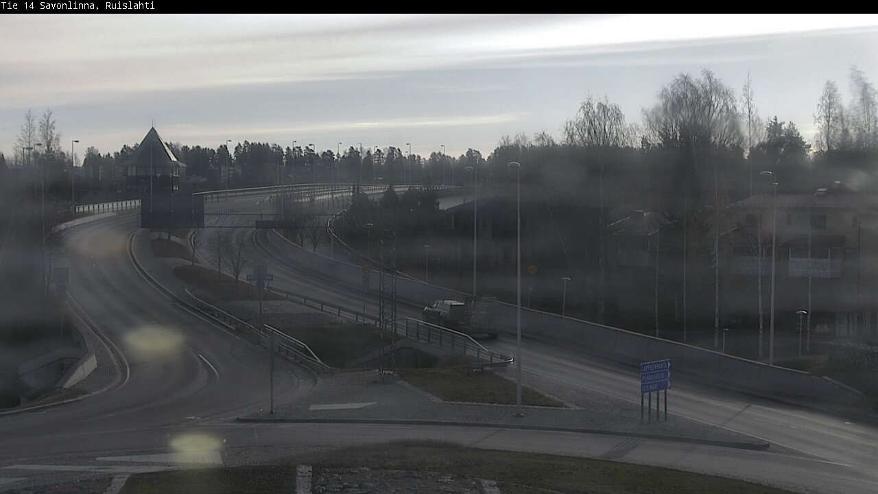 Weather Camera Image Väg 14 Nyslott, Ruislahti, Savonlinna, Etelä-Savo