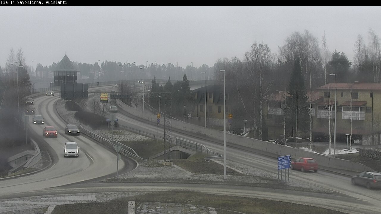 Weather Camera Image Väg 14 Nyslott, Ruislahti, Savonlinna, Etelä-Savo