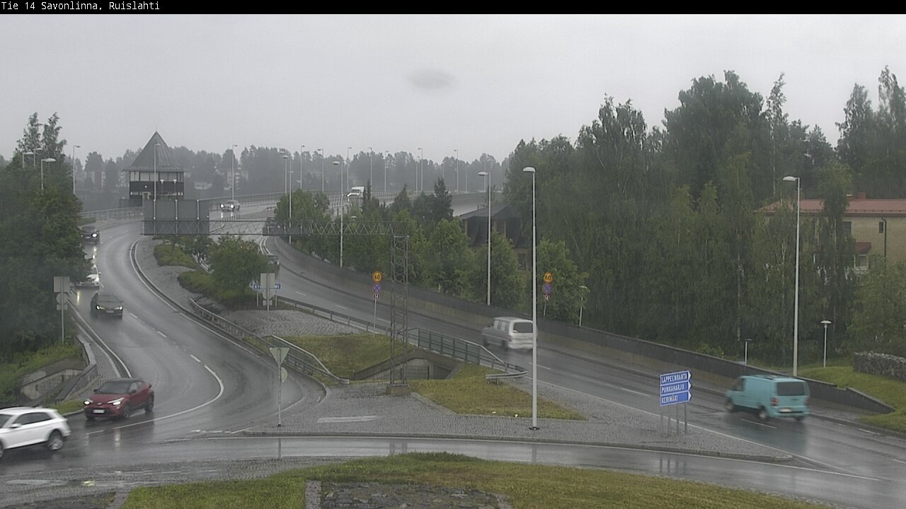 Weather Camera Image Väg 14 Nyslott, Ruislahti, Savonlinna, Etelä-Savo