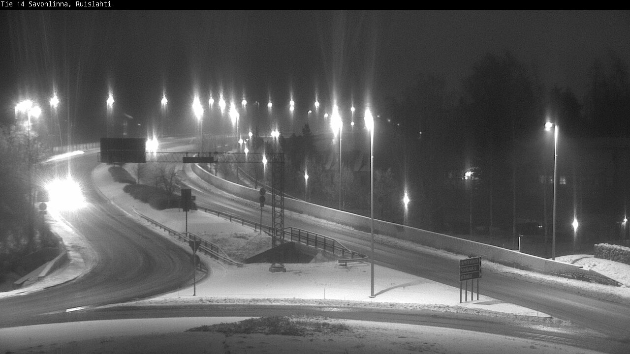 Weather Camera Image Väg 14 Nyslott, Ruislahti, Savonlinna, Etelä-Savo