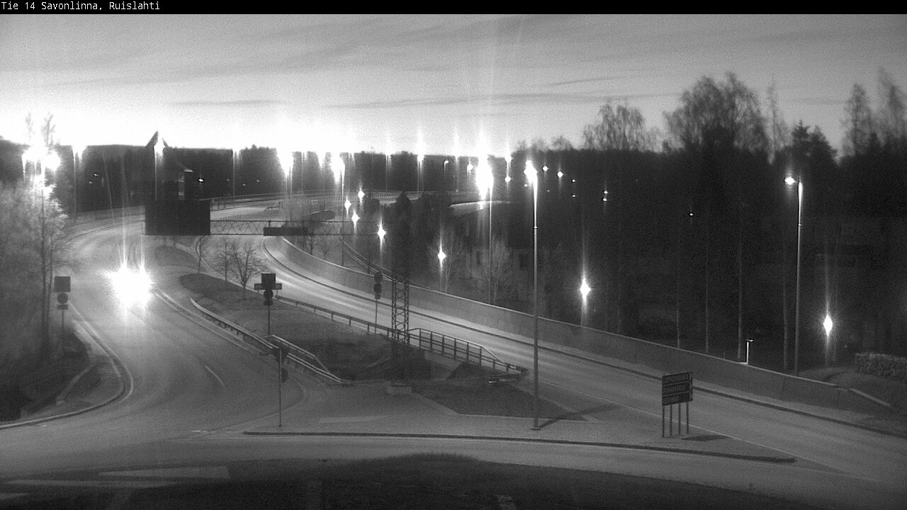 Weather Camera Image Väg 14 Nyslott, Ruislahti, Savonlinna, Etelä-Savo
