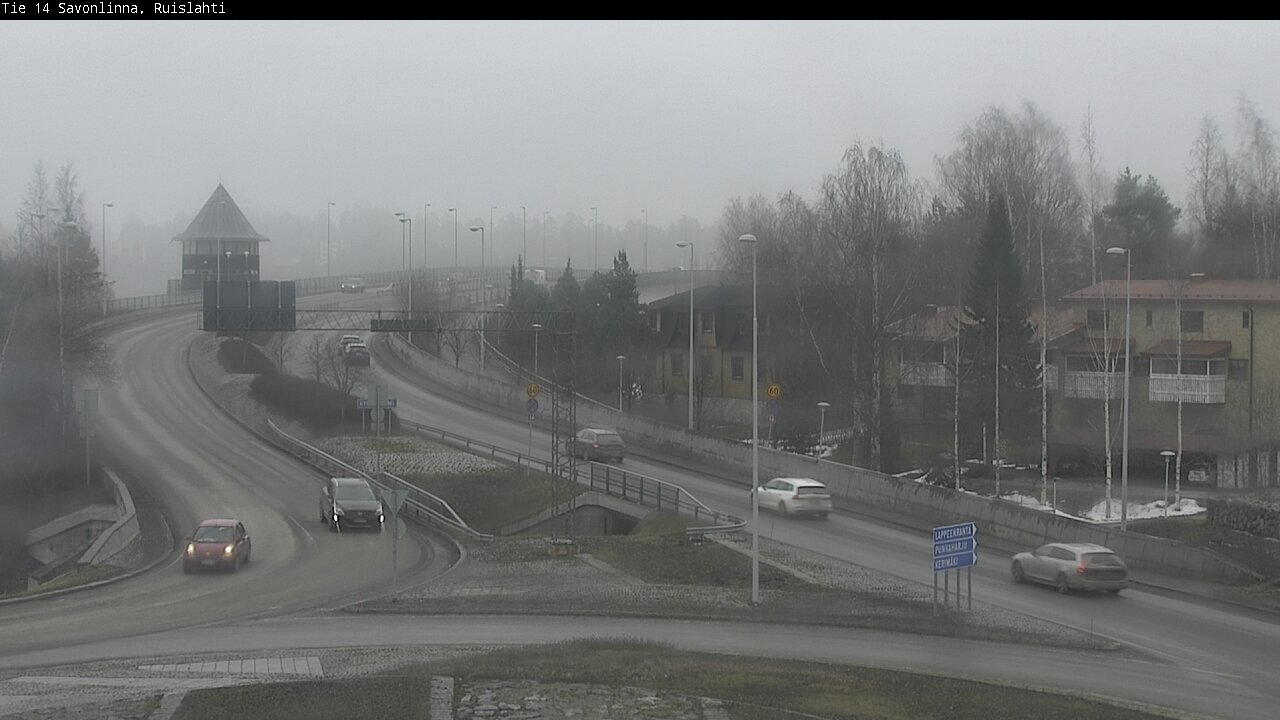 Weather Camera Image Väg 14 Nyslott, Ruislahti, Savonlinna, Etelä-Savo