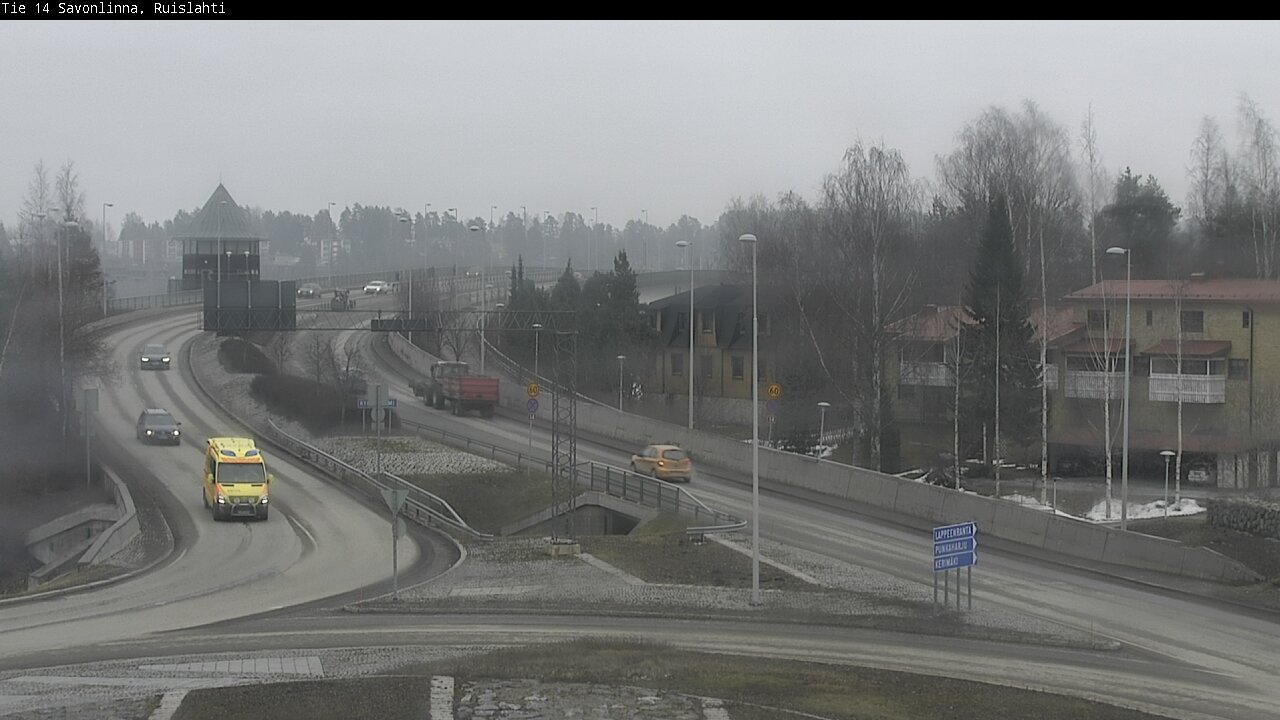 Weather Camera Image Väg 14 Nyslott, Ruislahti, Savonlinna, Etelä-Savo