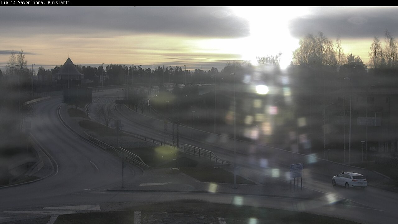 Weather Camera Image Väg 14 Nyslott, Ruislahti, Savonlinna, Etelä-Savo
