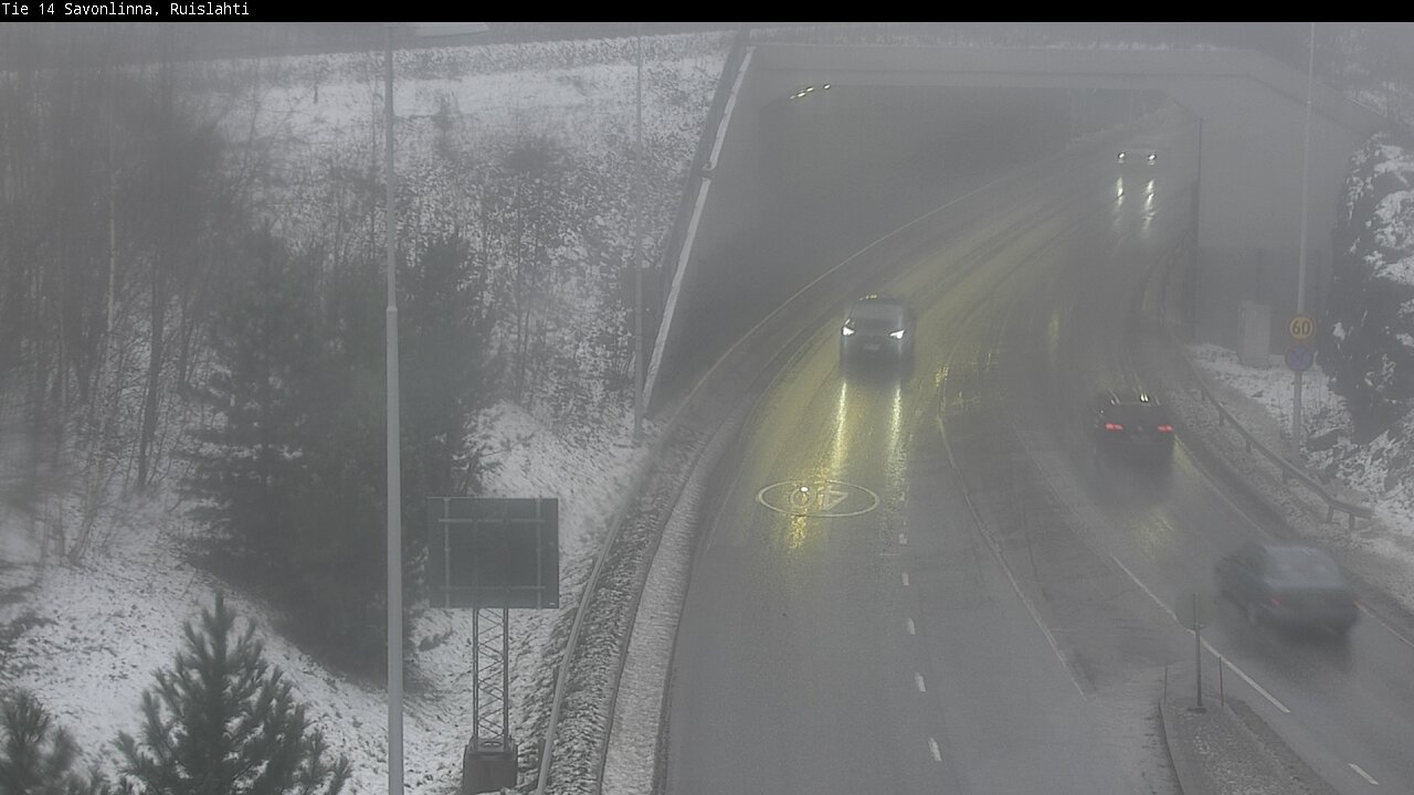 Weather Camera Image Väg 14 Nyslott, Ruislahti, Savonlinna, Etelä-Savo