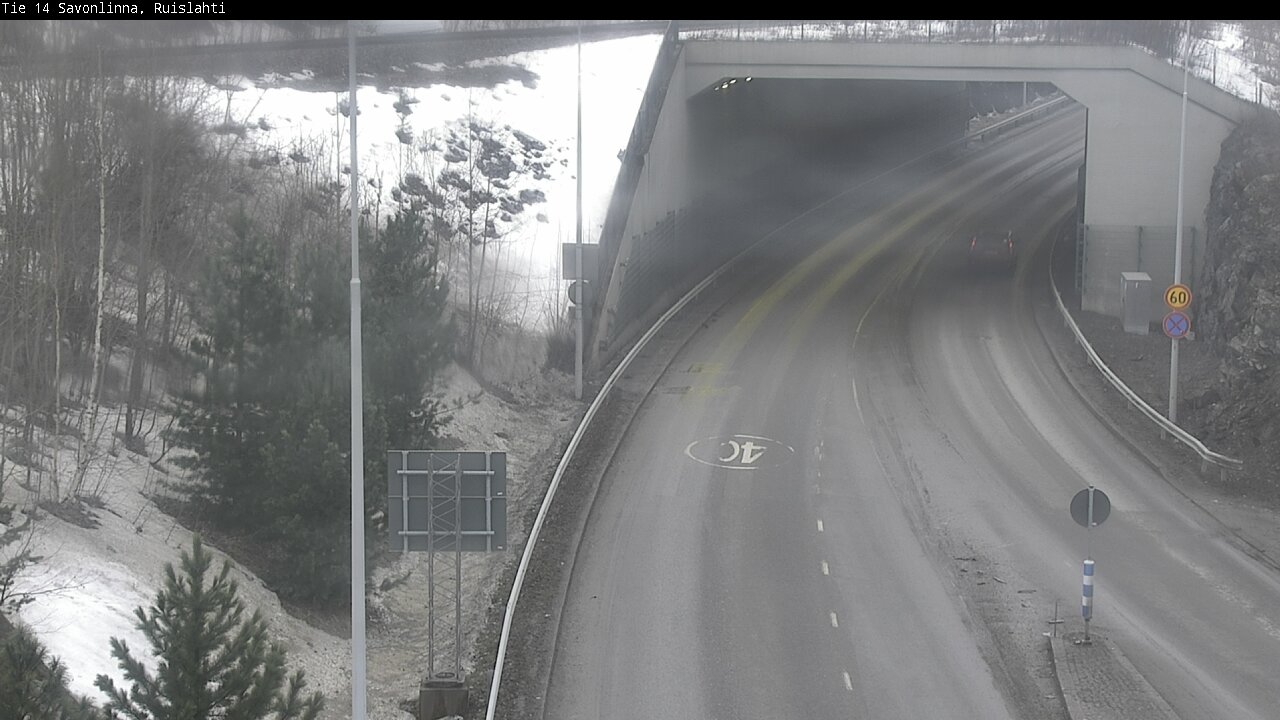 Weather Camera Image Väg 14 Nyslott, Ruislahti, Savonlinna, Etelä-Savo