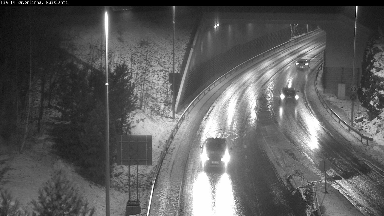 Weather Camera Image Väg 14 Nyslott, Ruislahti, Savonlinna, Etelä-Savo