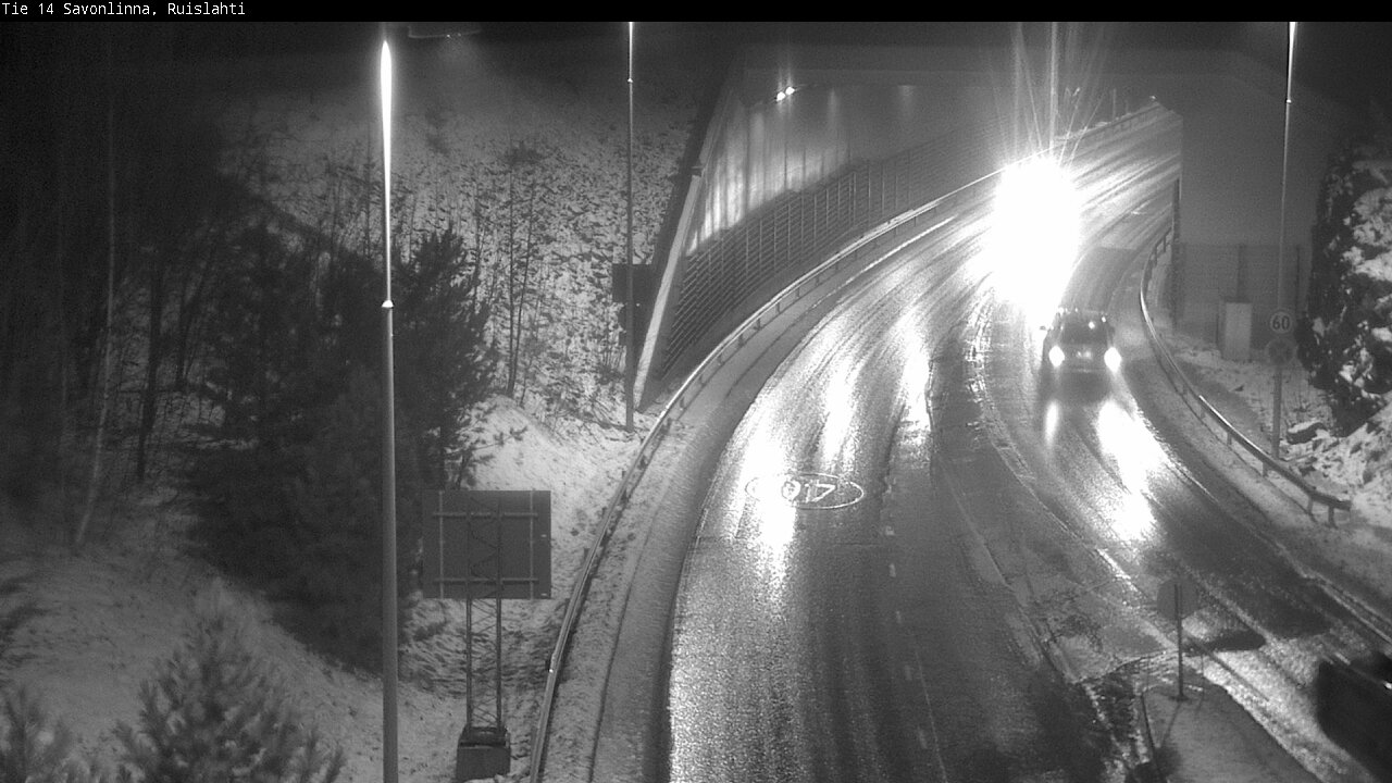 Weather Camera Image Väg 14 Nyslott, Ruislahti, Savonlinna, Etelä-Savo