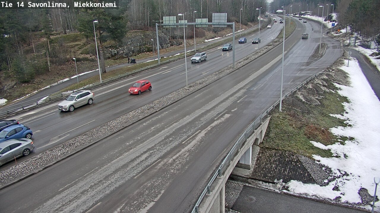 Weather Camera Image Väg 14 Nyslott, Miekkoniemi, Savonlinna, Etelä-Savo