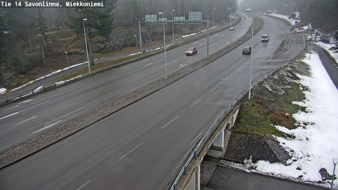 Weather Camera Image Väg 14 Nyslott, Miekkoniemi, Savonlinna, Etelä-Savo