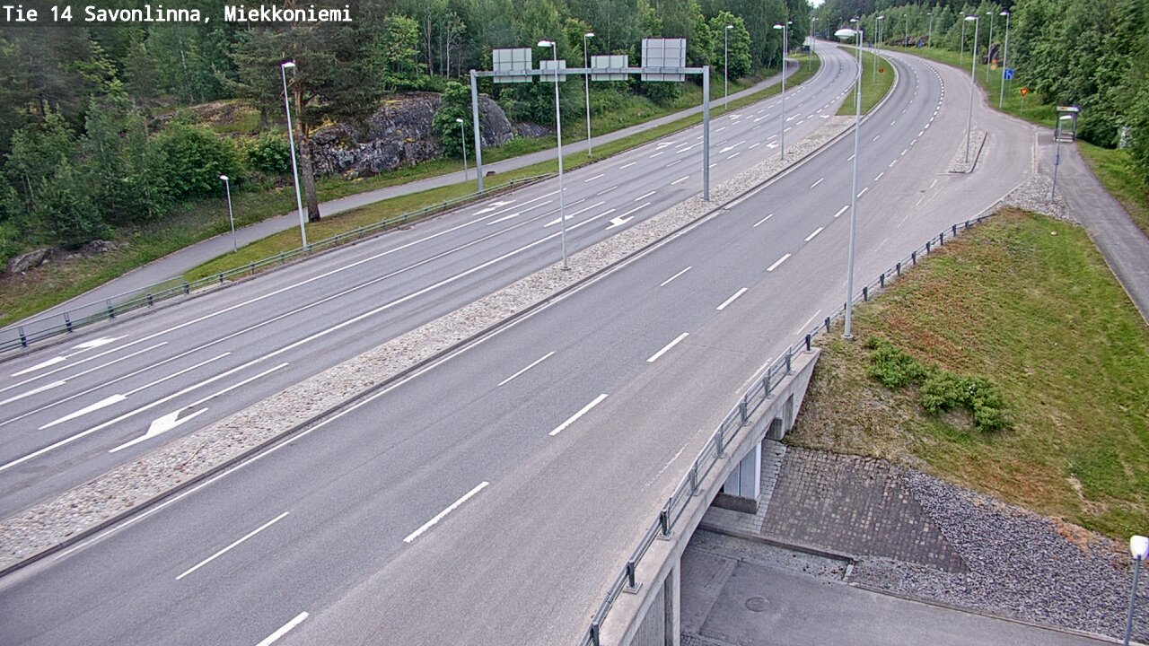 Weather Camera Image Väg 14 Nyslott, Miekkoniemi, Savonlinna, Etelä-Savo