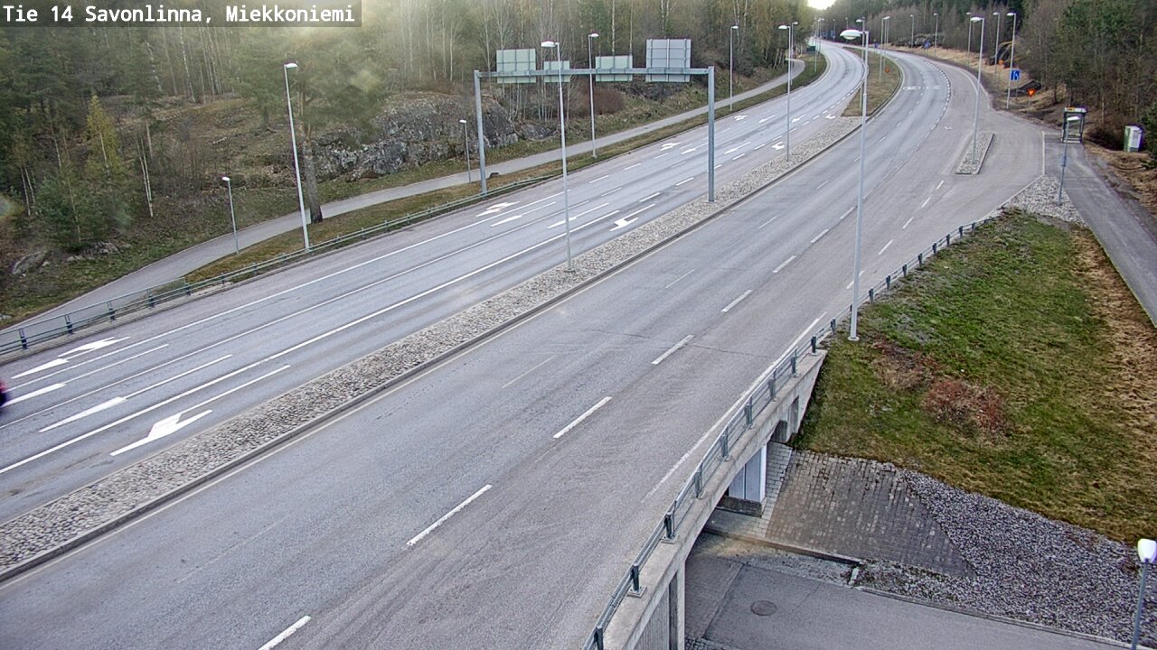 Weather Camera Image Väg 14 Nyslott, Miekkoniemi, Savonlinna, Etelä-Savo