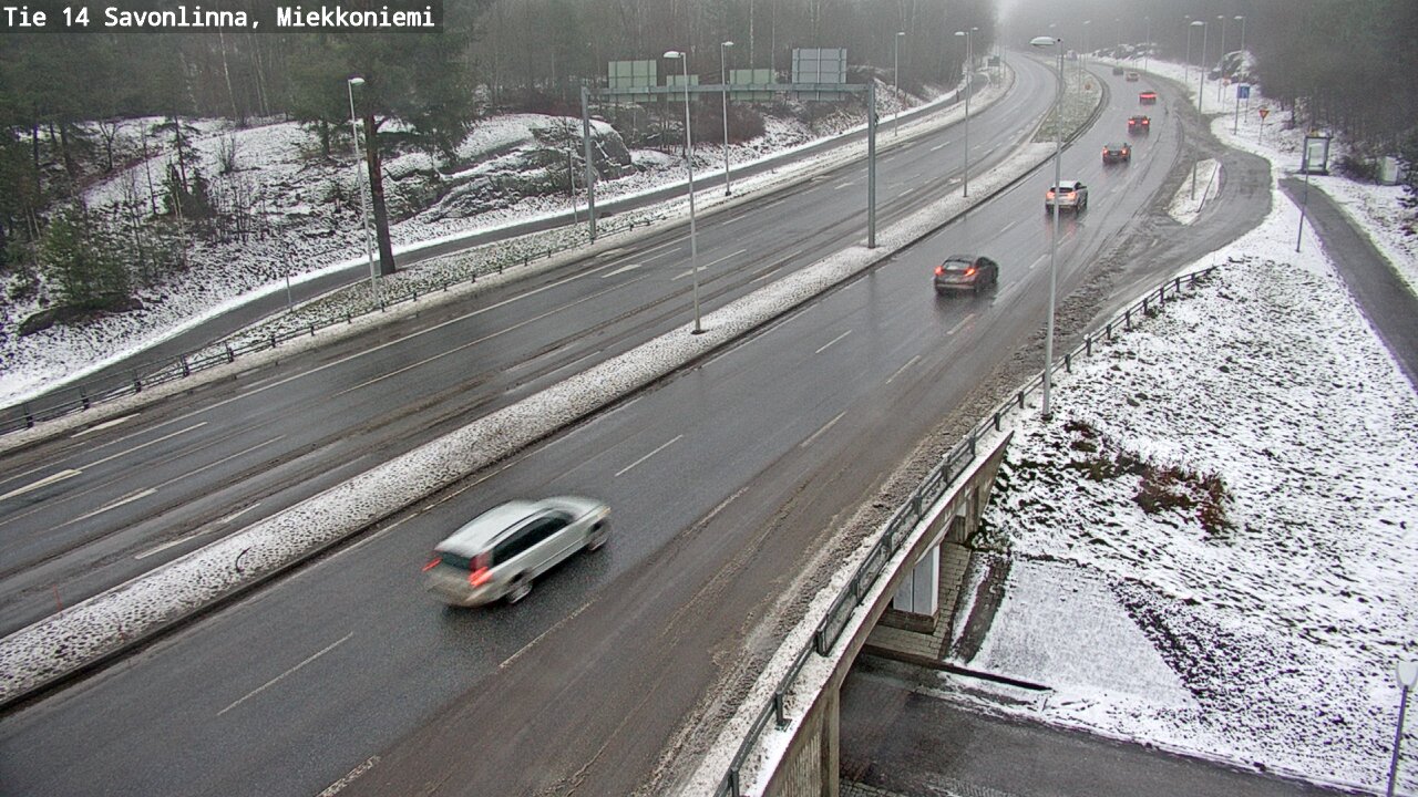 Weather Camera Image Väg 14 Nyslott, Miekkoniemi, Savonlinna, Etelä-Savo