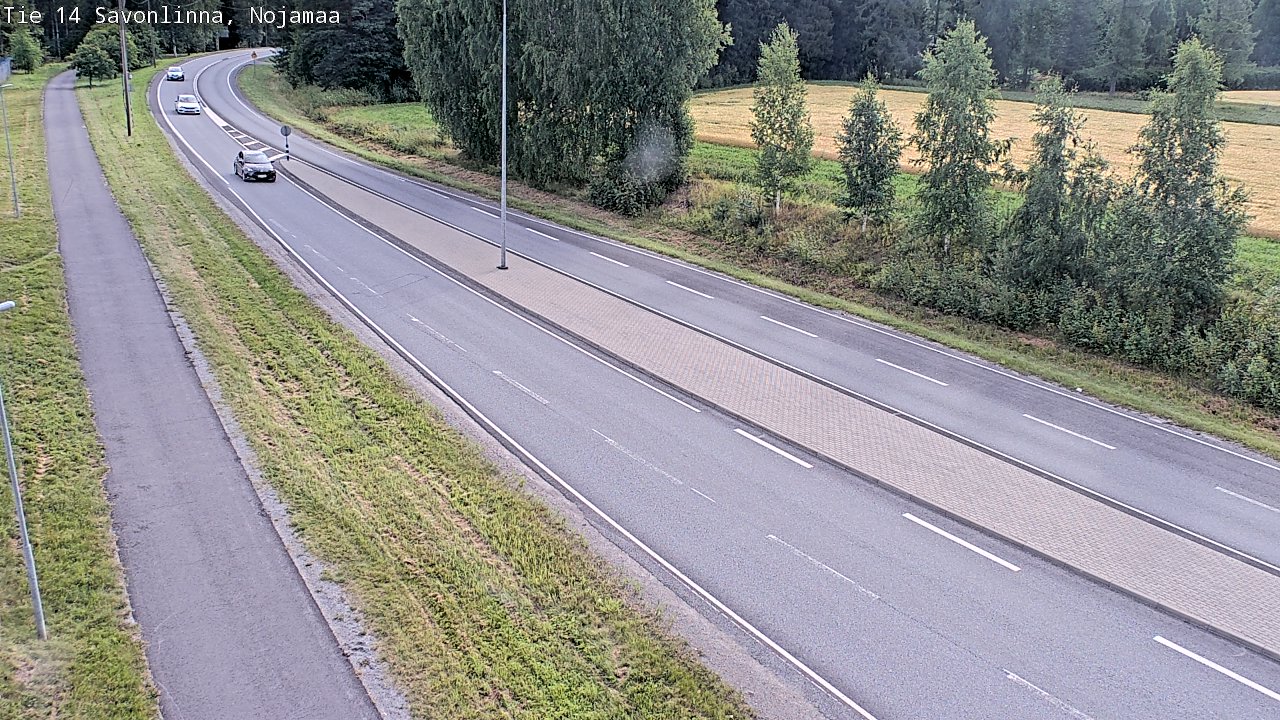 Weather Camera Image Väg 14 Nyslott, Nojanmaa, Savonlinna, Etelä-Savo