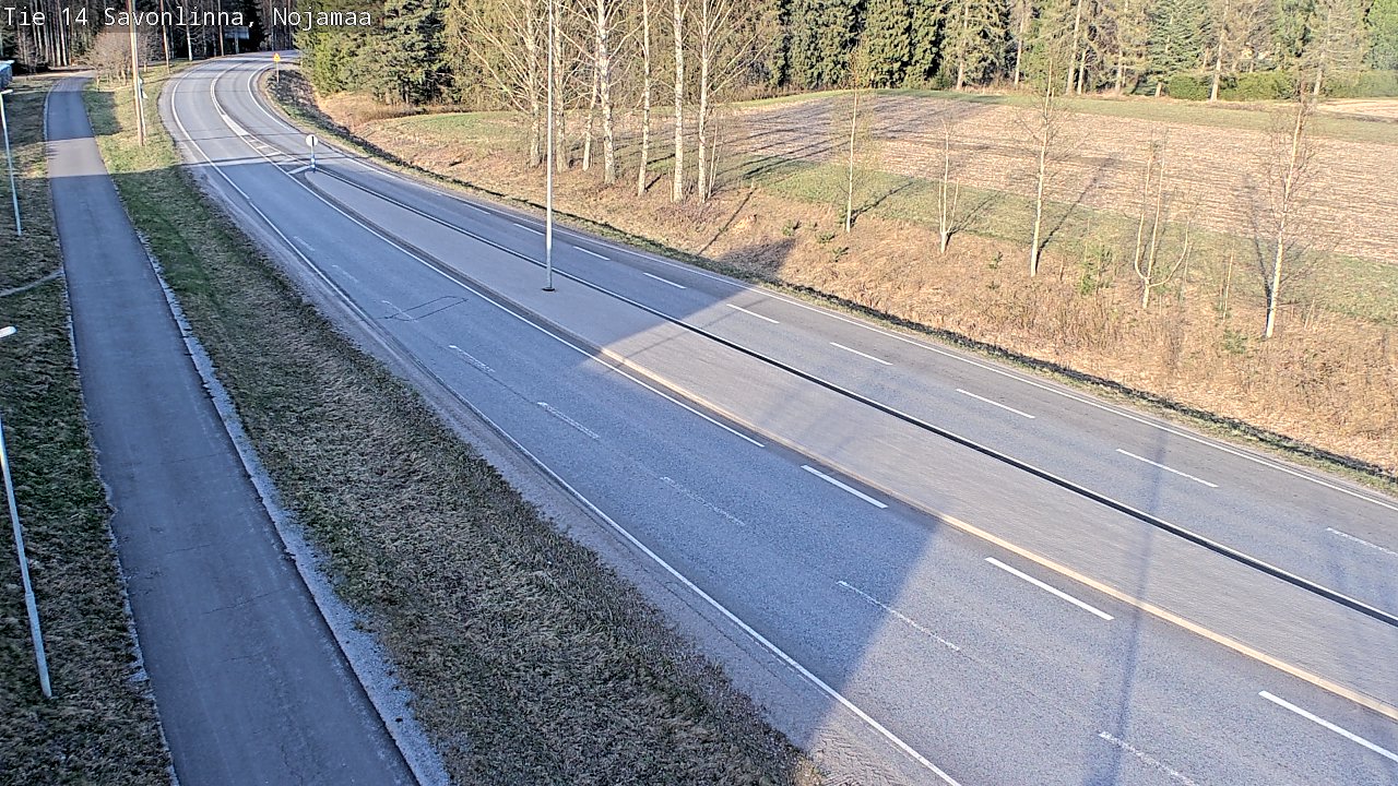 Weather Camera Image Väg 14 Nyslott, Nojanmaa, Savonlinna, Etelä-Savo