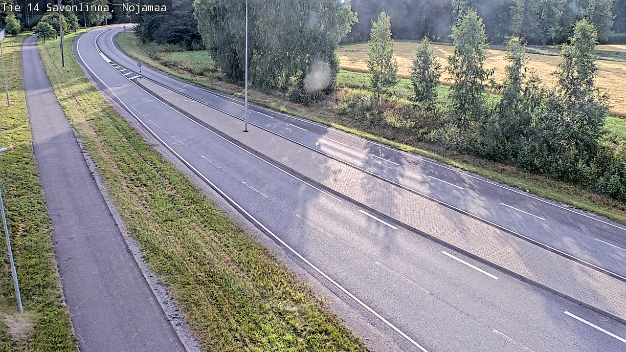 Weather Camera Image Väg 14 Nyslott, Nojanmaa, Savonlinna, Etelä-Savo