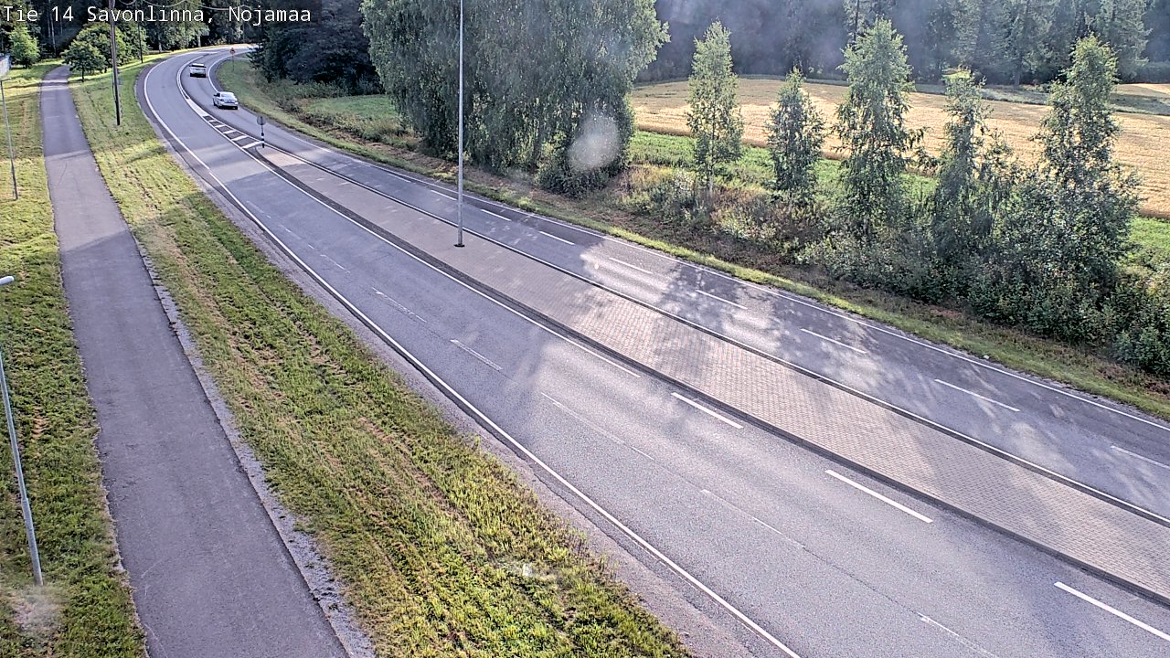 Weather Camera Image Väg 14 Nyslott, Nojanmaa, Savonlinna, Etelä-Savo