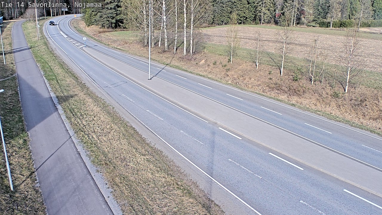 Weather Camera Image Väg 14 Nyslott, Nojanmaa, Savonlinna, Etelä-Savo
