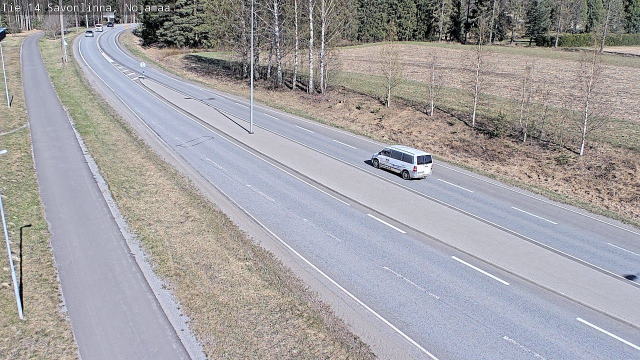 Weather Camera Image Väg 14 Nyslott, Nojanmaa, Savonlinna, Etelä-Savo