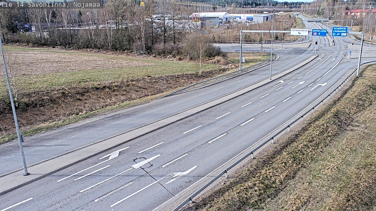 Weather Camera Image Väg 14 Nyslott, Nojanmaa, Savonlinna, Etelä-Savo