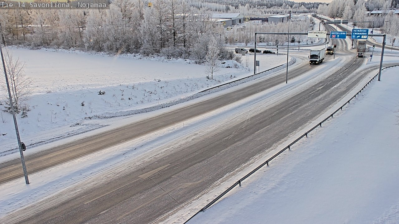 Weather Camera Image Väg 14 Nyslott, Nojanmaa, Savonlinna, Etelä-Savo