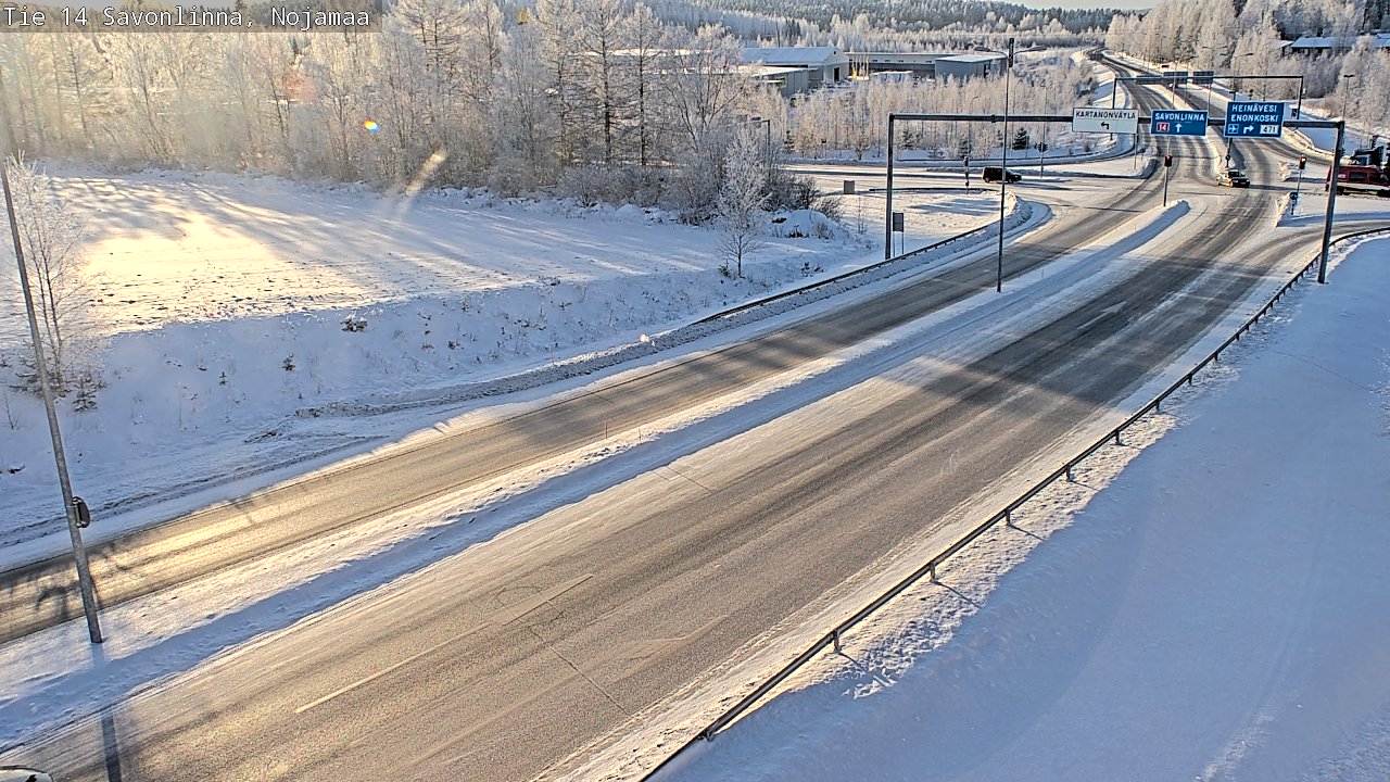 Weather Camera Image Väg 14 Nyslott, Nojanmaa, Savonlinna, Etelä-Savo