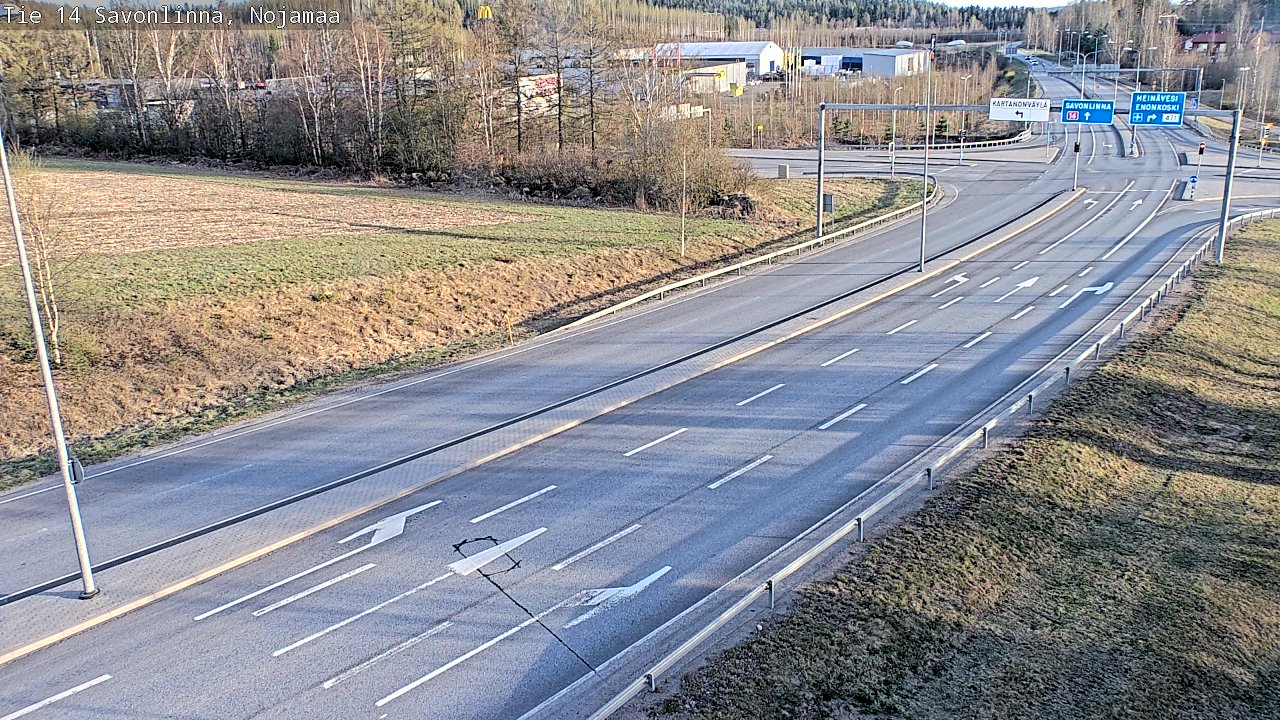 Weather Camera Image Väg 14 Nyslott, Nojanmaa, Savonlinna, Etelä-Savo