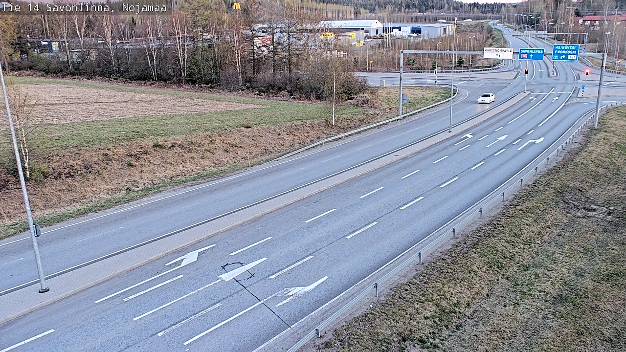 Weather Camera Image Väg 14 Nyslott, Nojanmaa, Savonlinna, Etelä-Savo