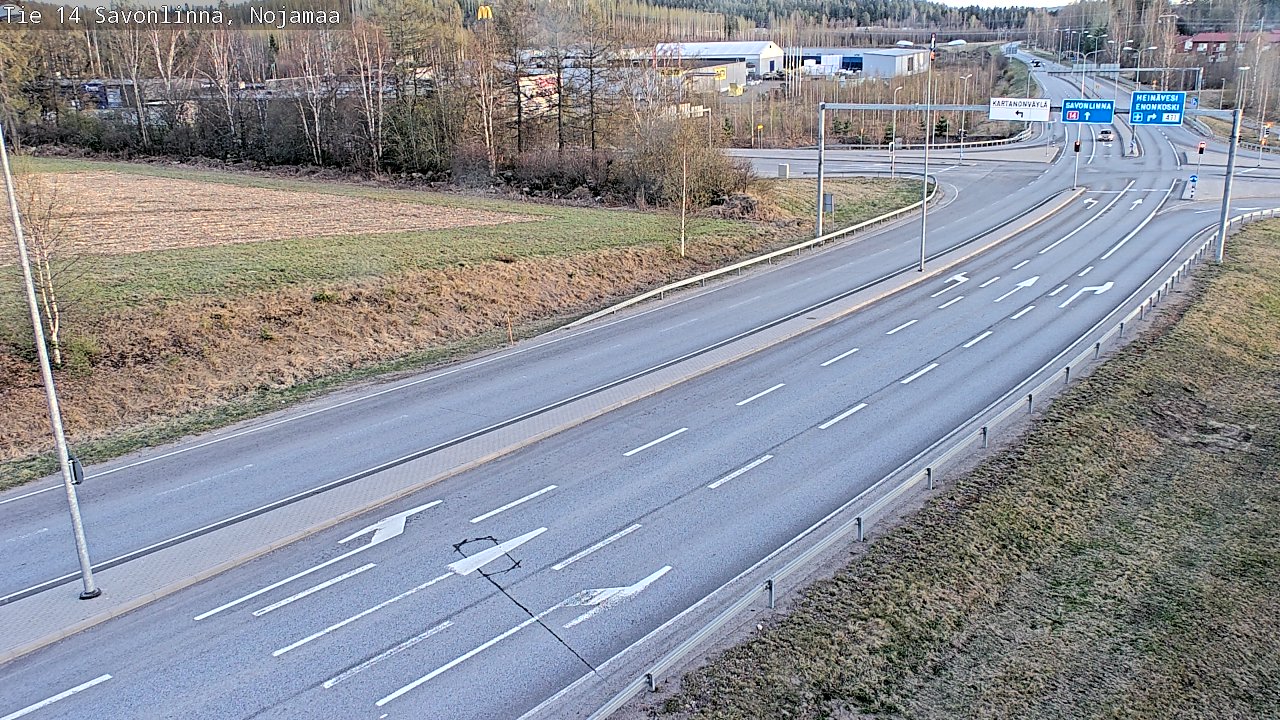 Weather Camera Image Väg 14 Nyslott, Nojanmaa, Savonlinna, Etelä-Savo