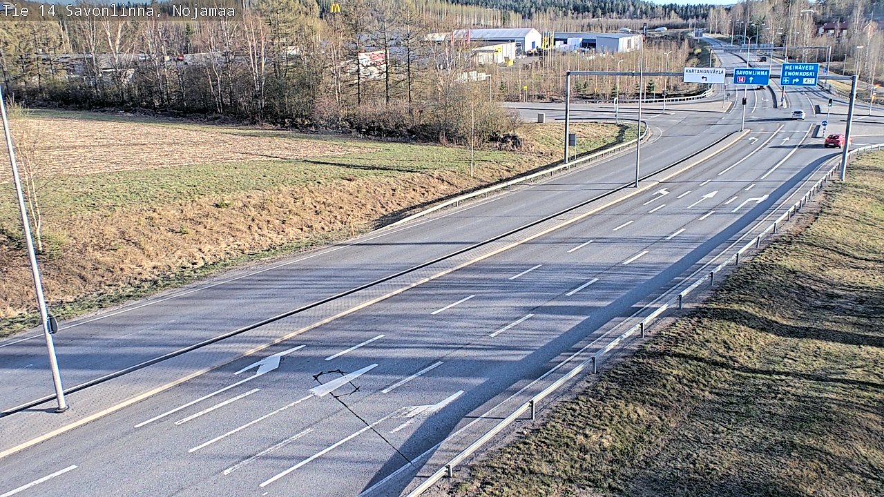 Weather Camera Image Väg 14 Nyslott, Nojanmaa, Savonlinna, Etelä-Savo