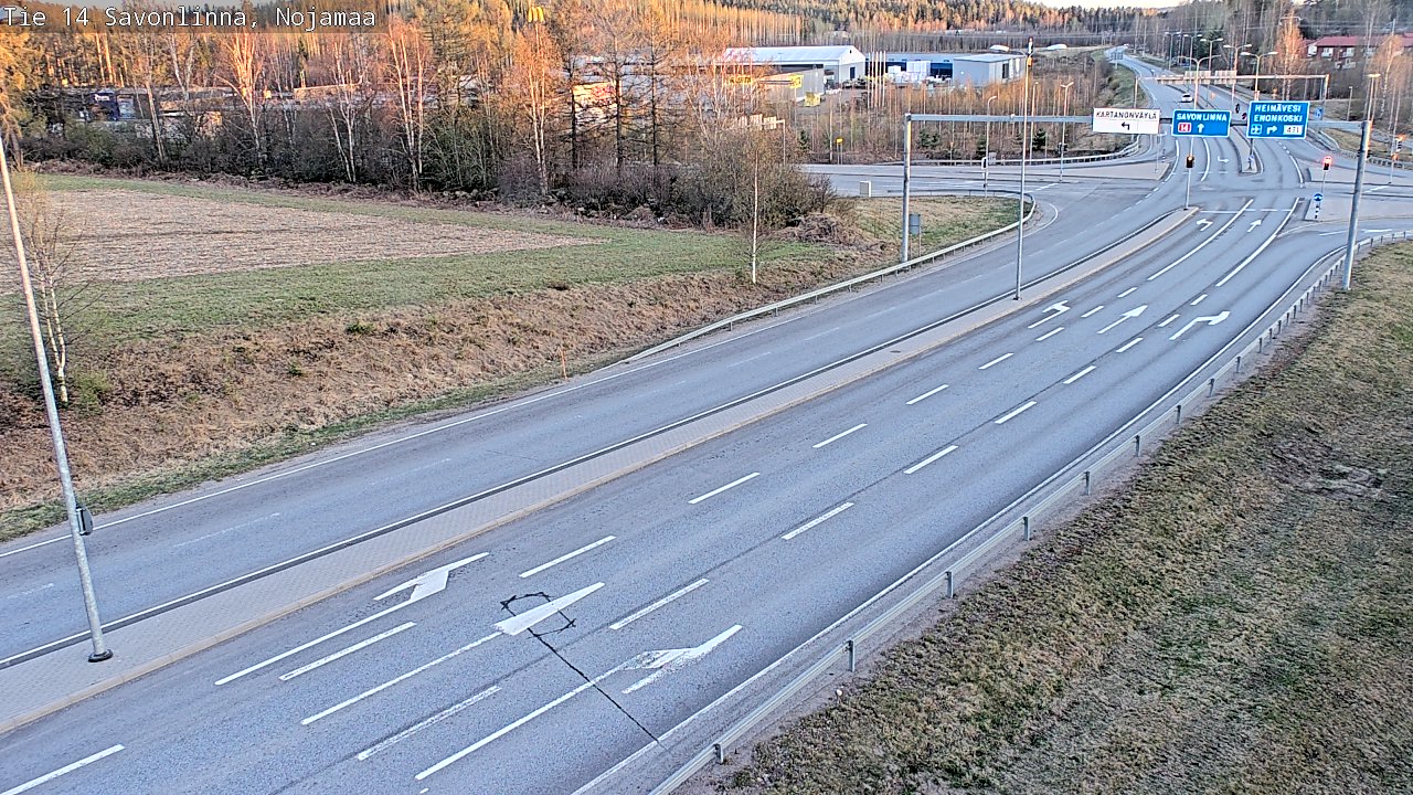 Weather Camera Image Väg 14 Nyslott, Nojanmaa, Savonlinna, Etelä-Savo