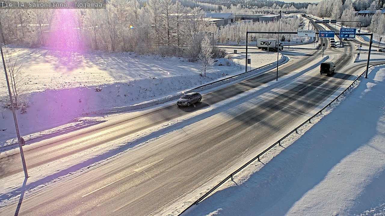 Weather Camera Image Väg 14 Nyslott, Nojanmaa, Savonlinna, Etelä-Savo