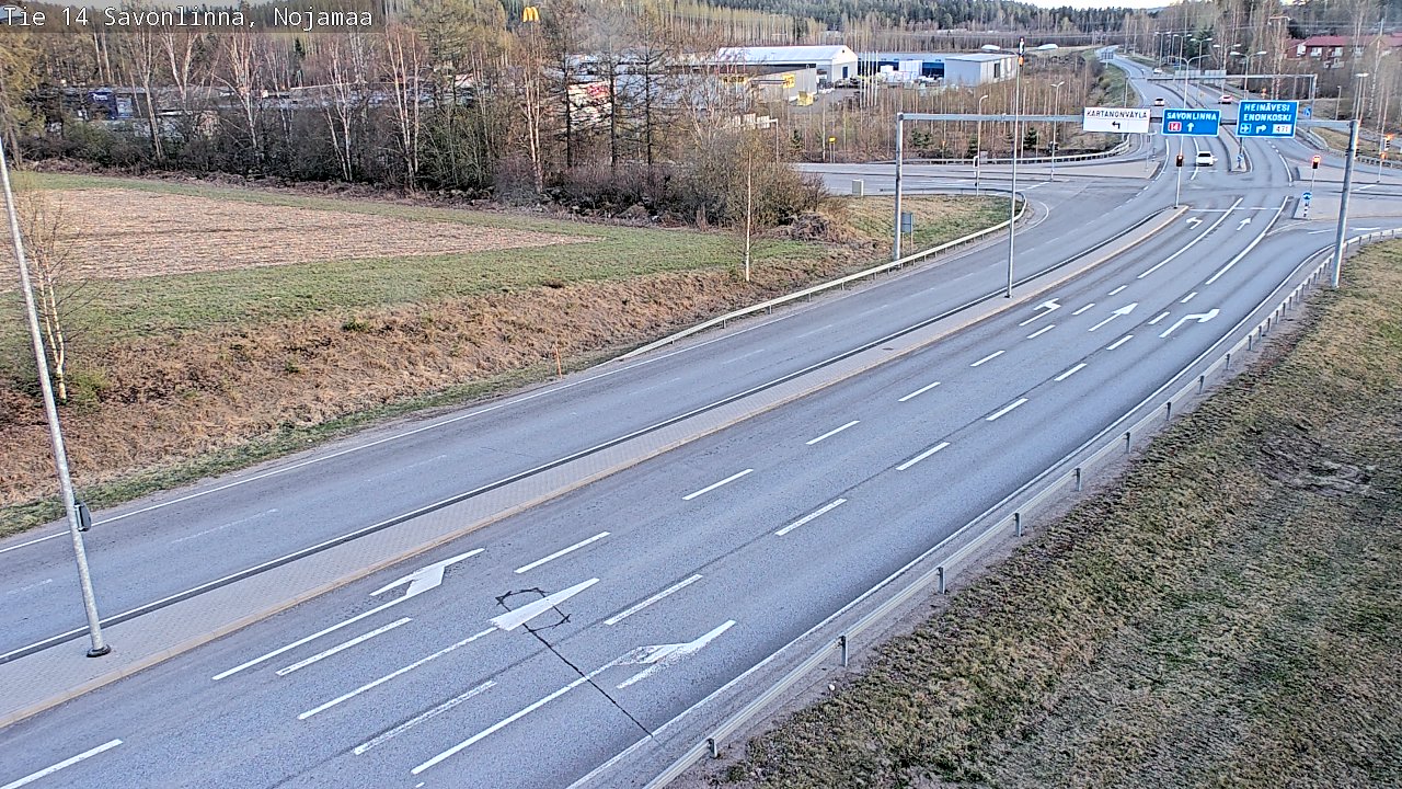 Weather Camera Image Väg 14 Nyslott, Nojanmaa, Savonlinna, Etelä-Savo