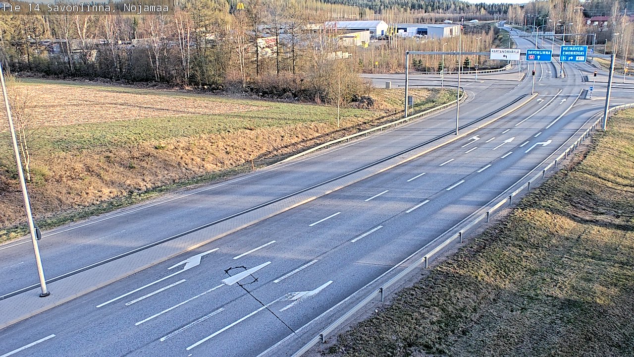 Weather Camera Image Väg 14 Nyslott, Nojanmaa, Savonlinna, Etelä-Savo