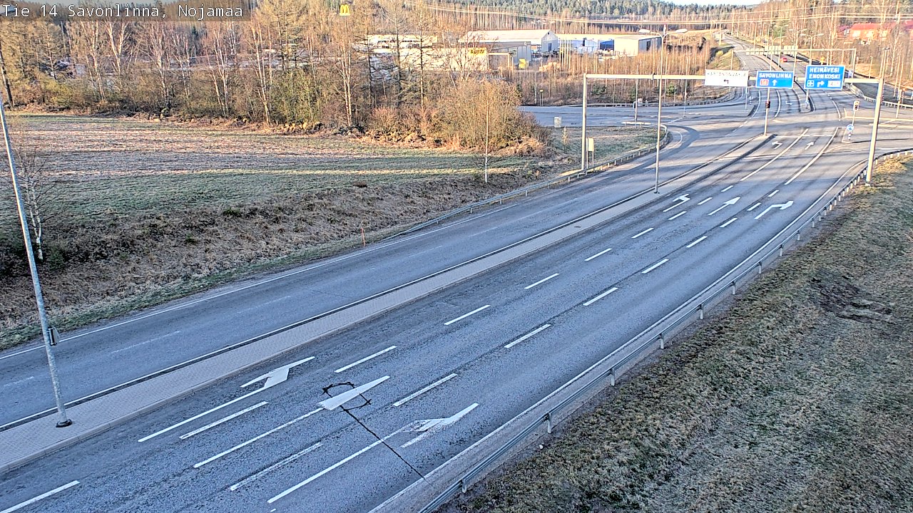 Weather Camera Image Väg 14 Nyslott, Nojanmaa, Savonlinna, Etelä-Savo