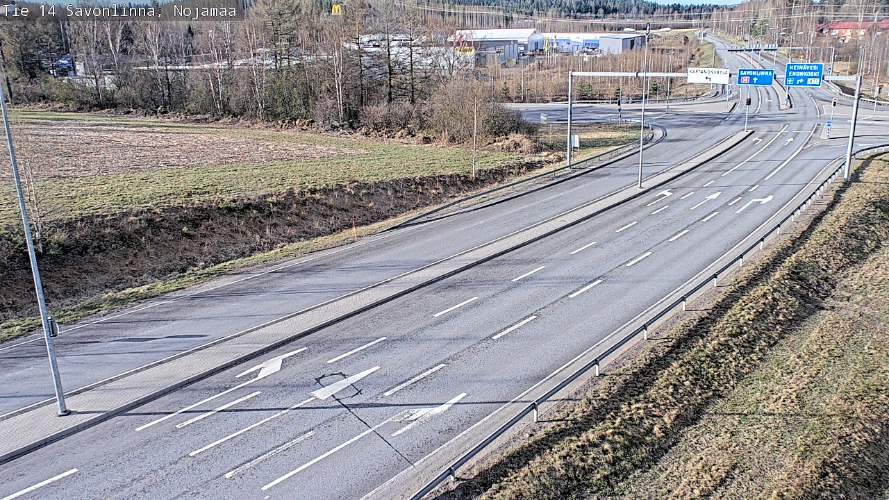 Weather Camera Image Väg 14 Nyslott, Nojanmaa, Savonlinna, Etelä-Savo